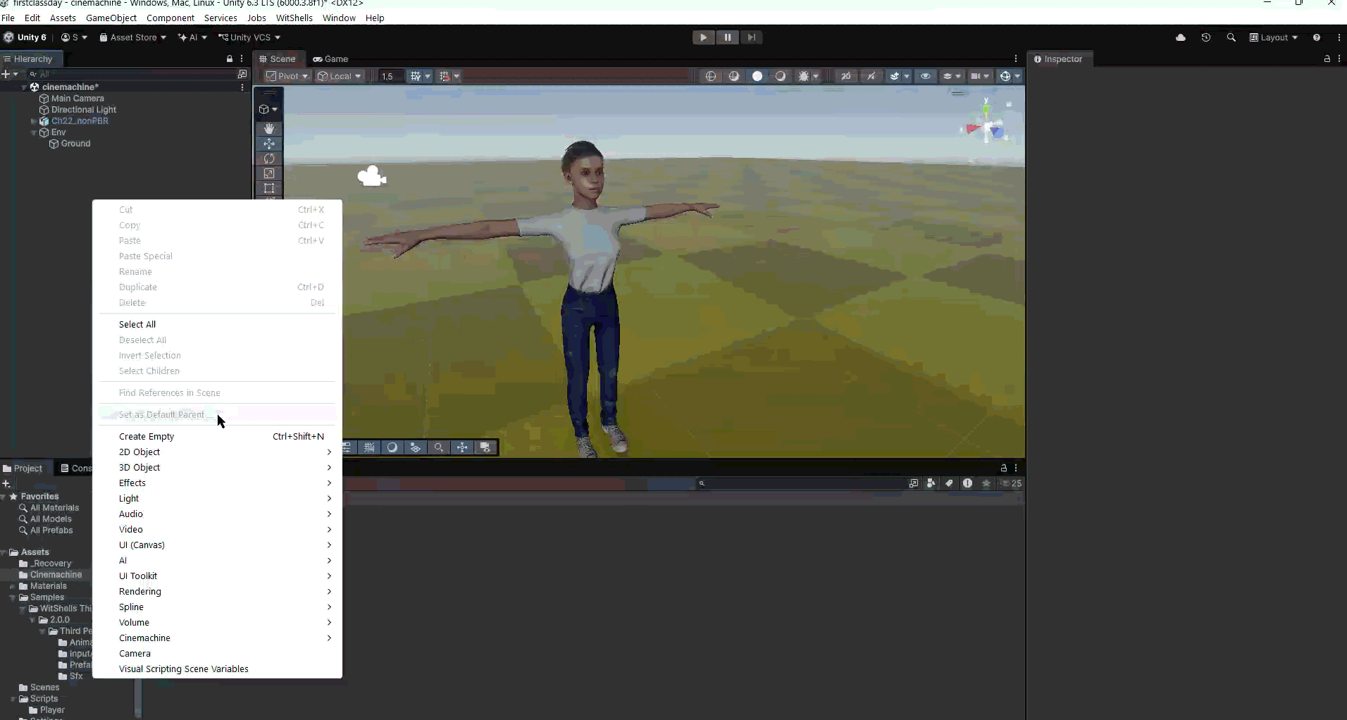 adding-cinemachine-gameobject